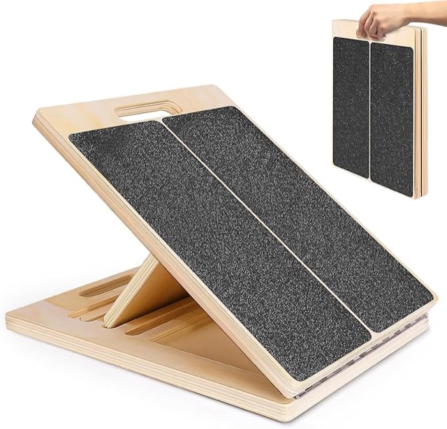 Wooden adjustable slant board